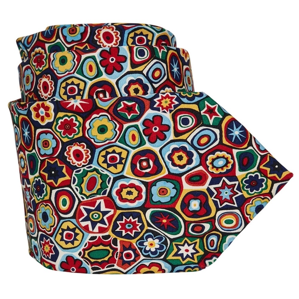 Museum of Fine Arts Boston Men's Silk Necktie Multicolor Floral Geometric